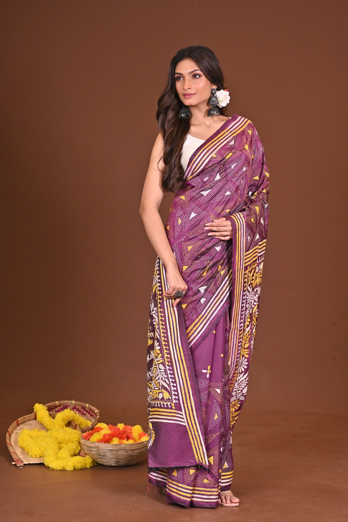 SMRITI BLENDED SILK KANTHA SAREE