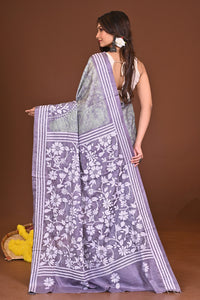 BHARATIBAUL BLENDED SILK KANTHA SAREE