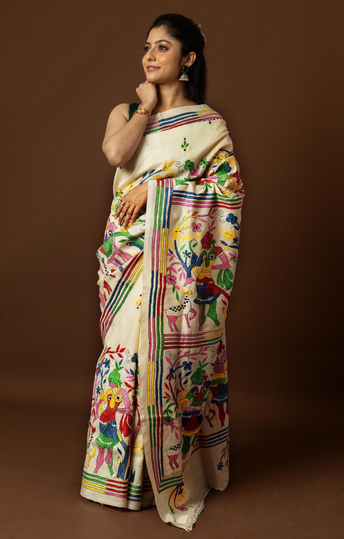 Tussar Silk Kantha Saree