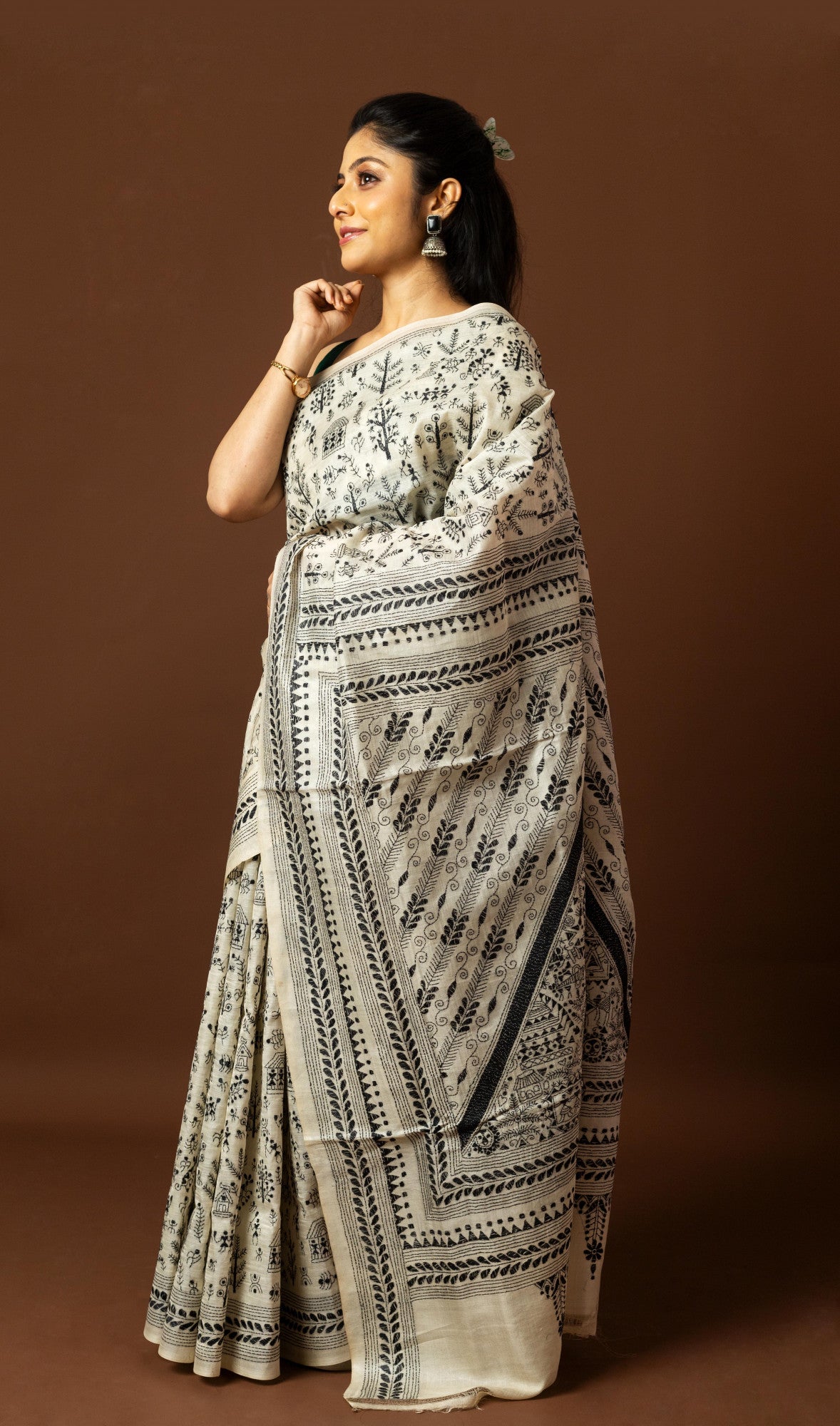 Tussar Silk Kantha Saree