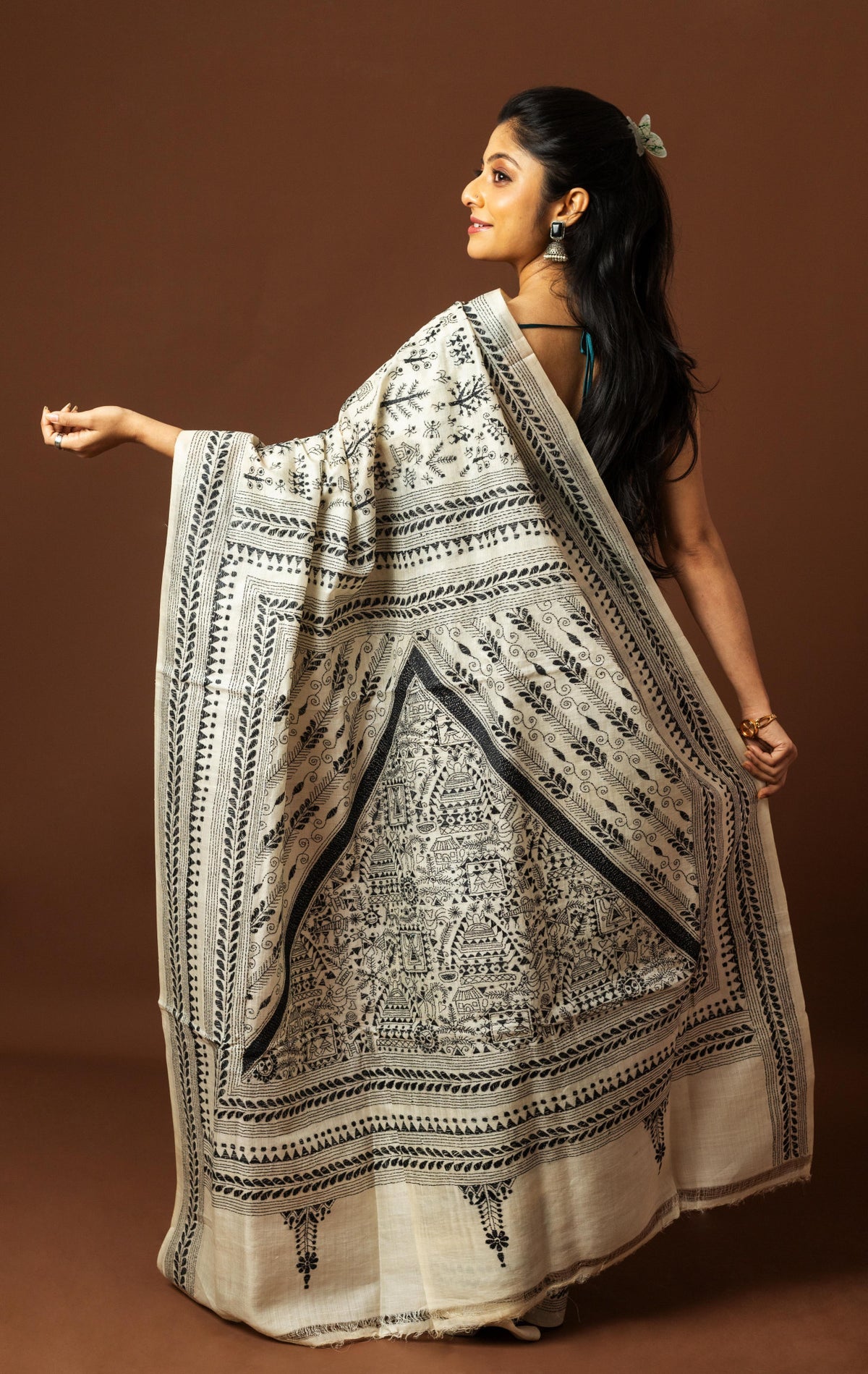 Tussar Silk Kantha Saree