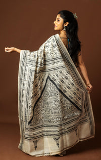Tussar Silk Kantha Saree