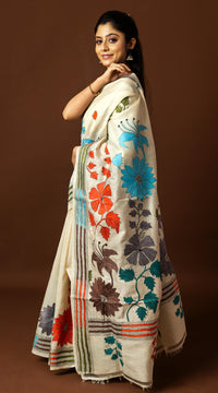 Tussar Silk Kantha Saree