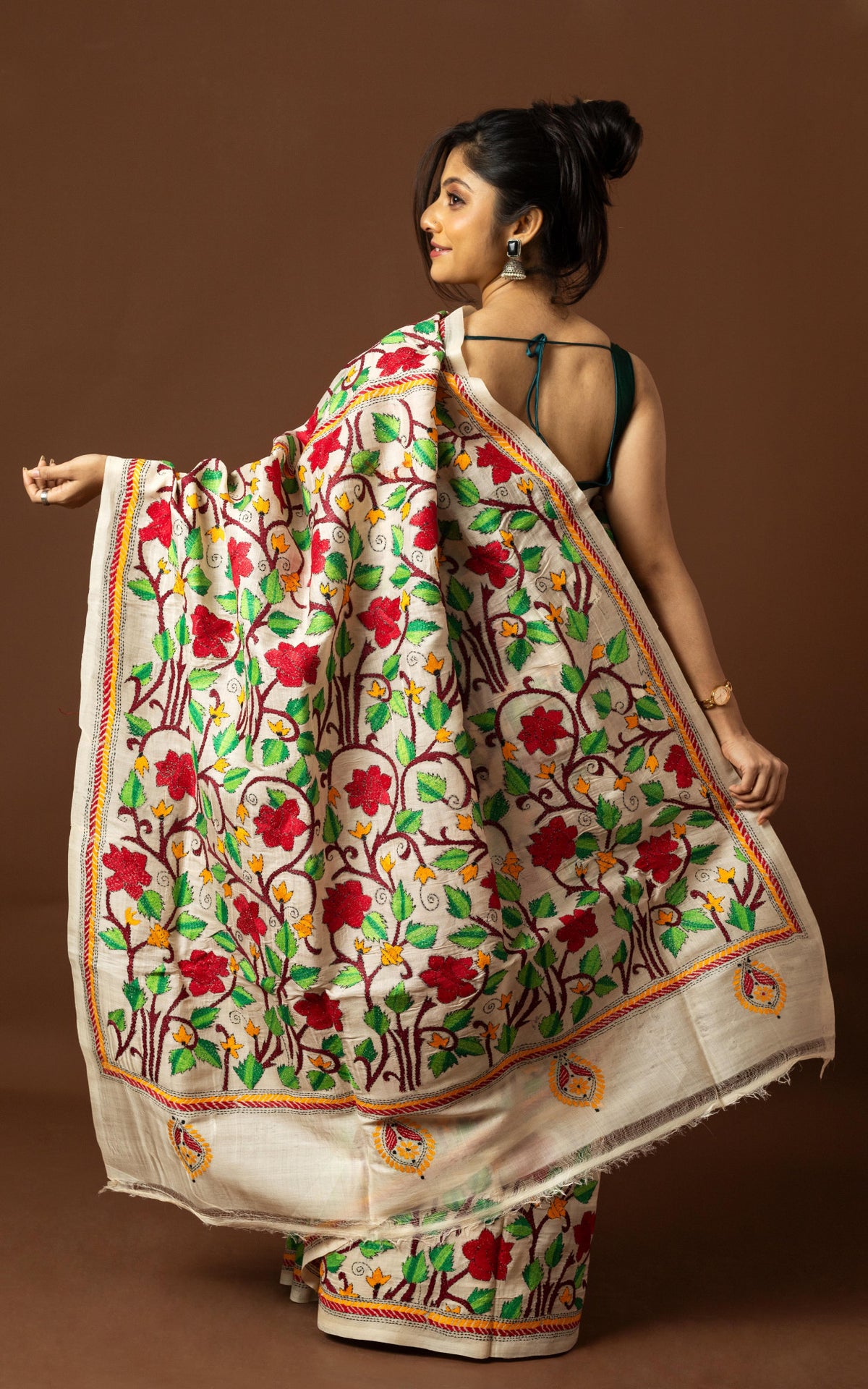 Tussar Silk Kantha Saree