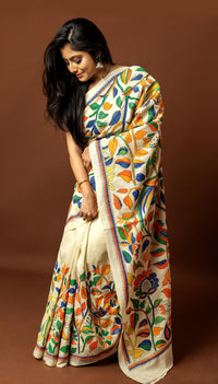 Tussar Silk Kantha Saree