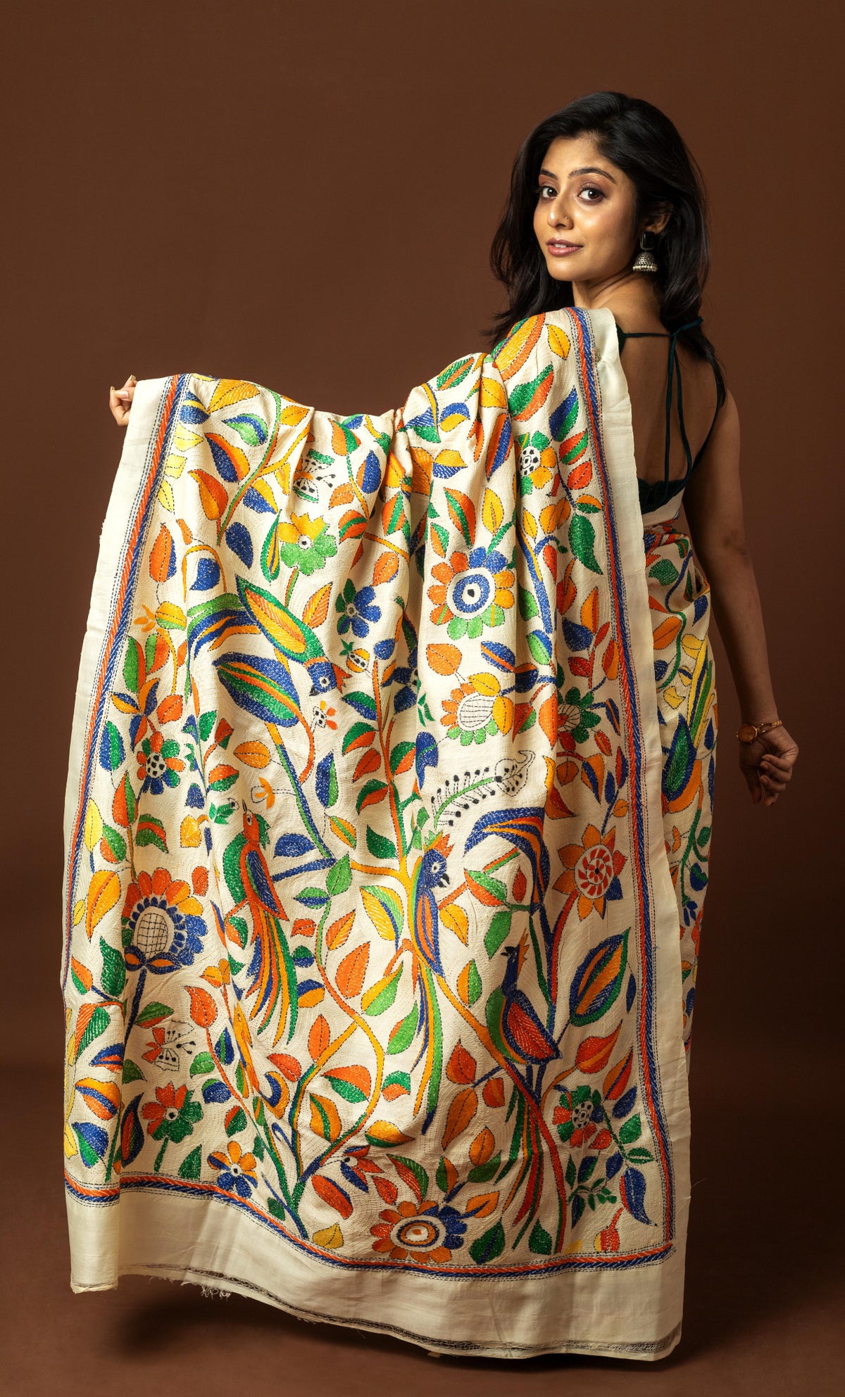 Tussar Silk Kantha Saree
