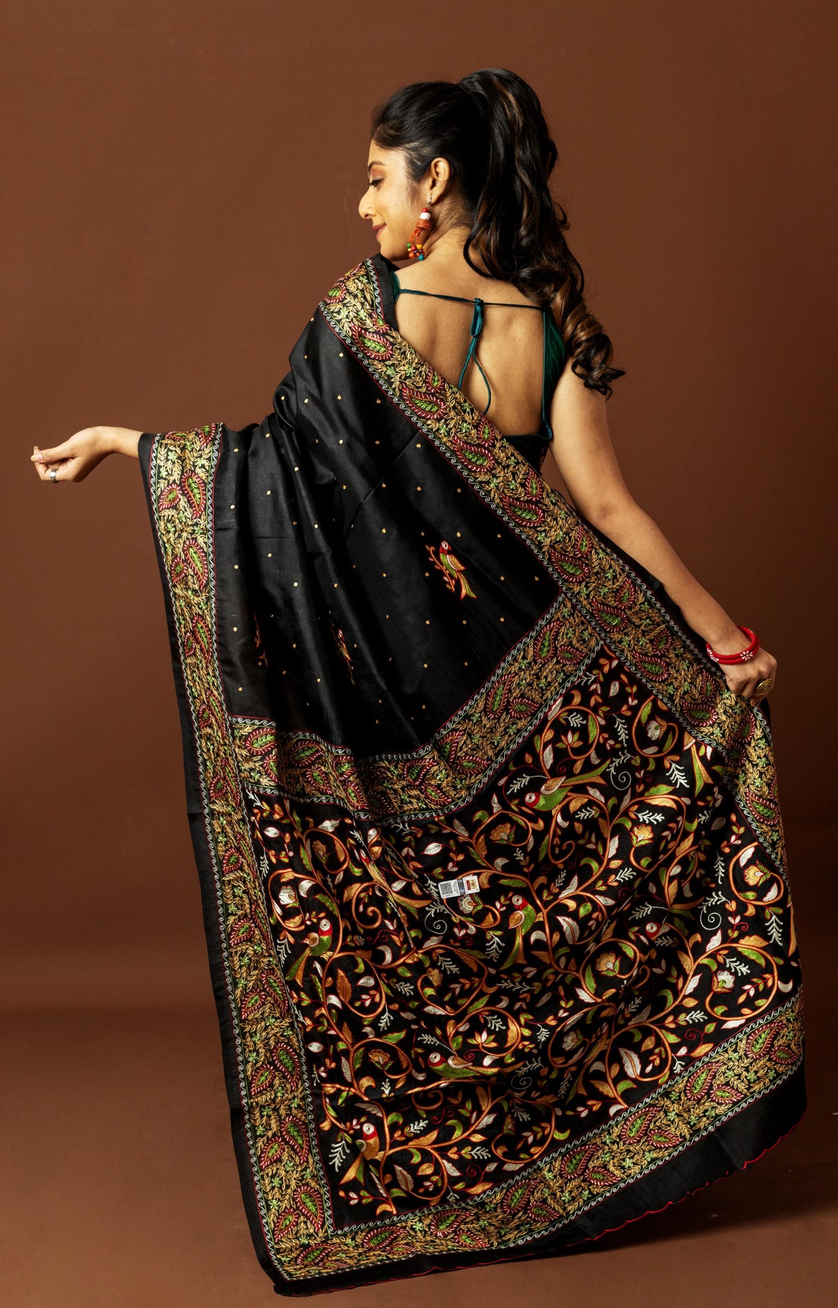 Silk Ari Kantha Saree