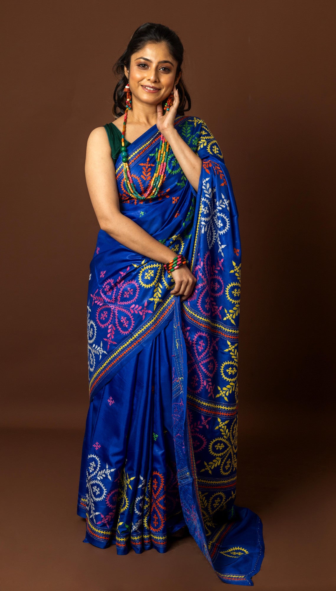 Blended Silk Kantha Saree