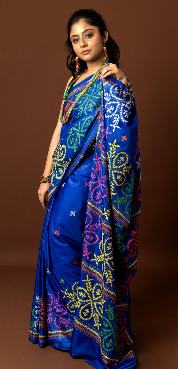 Blended Silk Kantha Saree