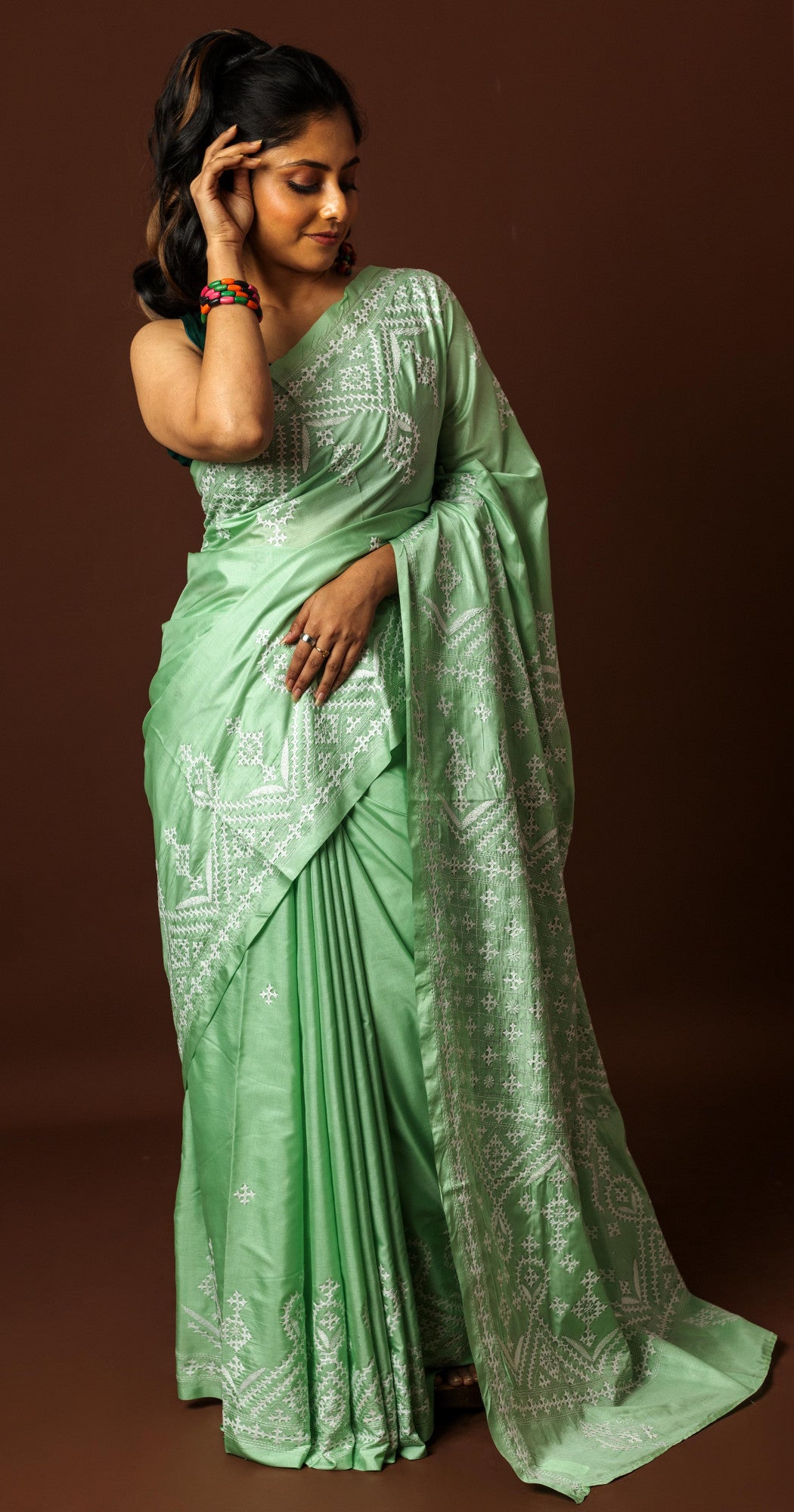 Blended Silk Kantha Saree