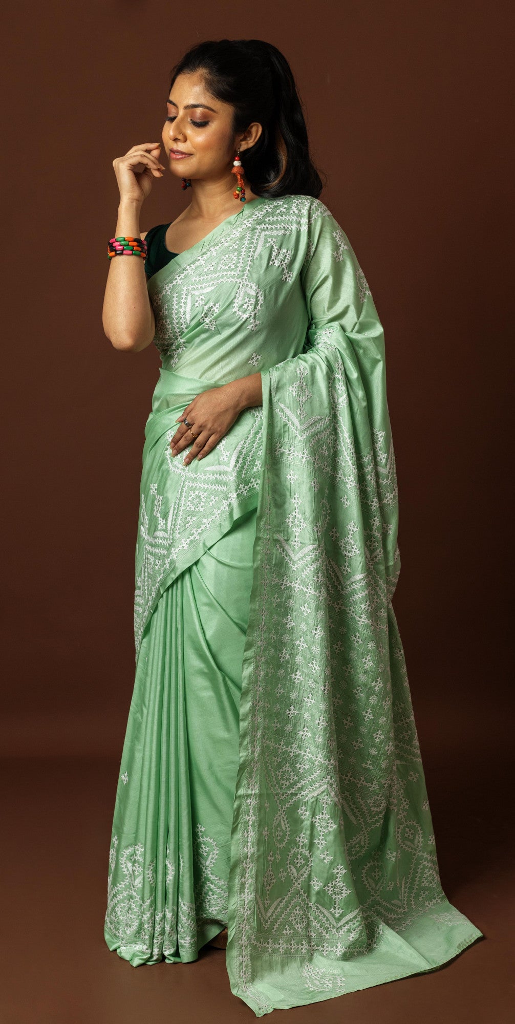 Blended Silk Kantha Saree