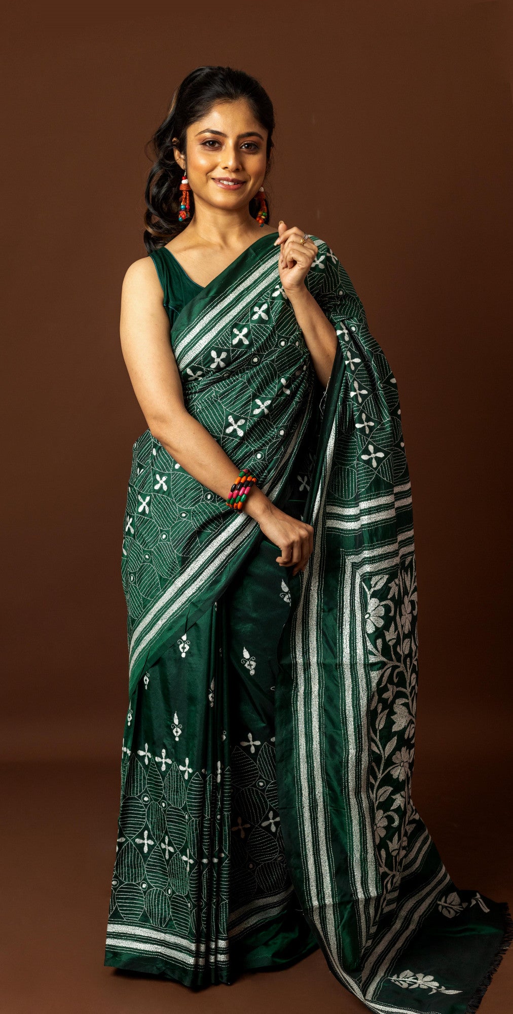 Blended Silk Kantha Saree
