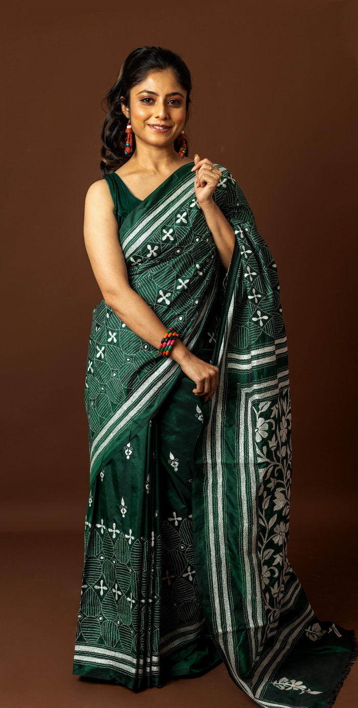 Blended Silk Kantha Saree