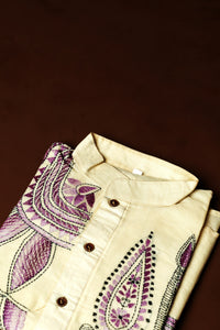 Tussar Silk Kantha Kurta
