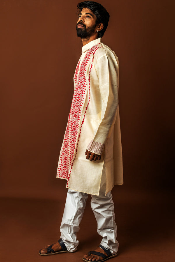Tussar Silk Kantha Kurta