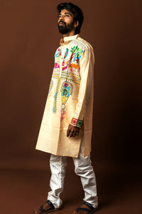 Tussar Silk Kantha Kurta