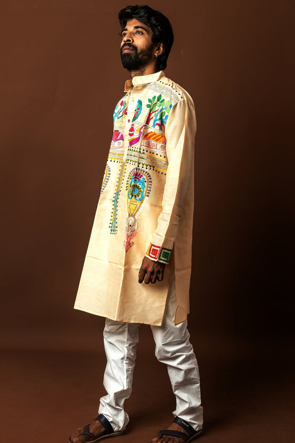 Tussar Silk Kantha Kurta