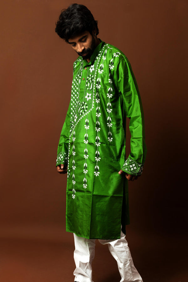 Bangalore Silk Kantha Kurta