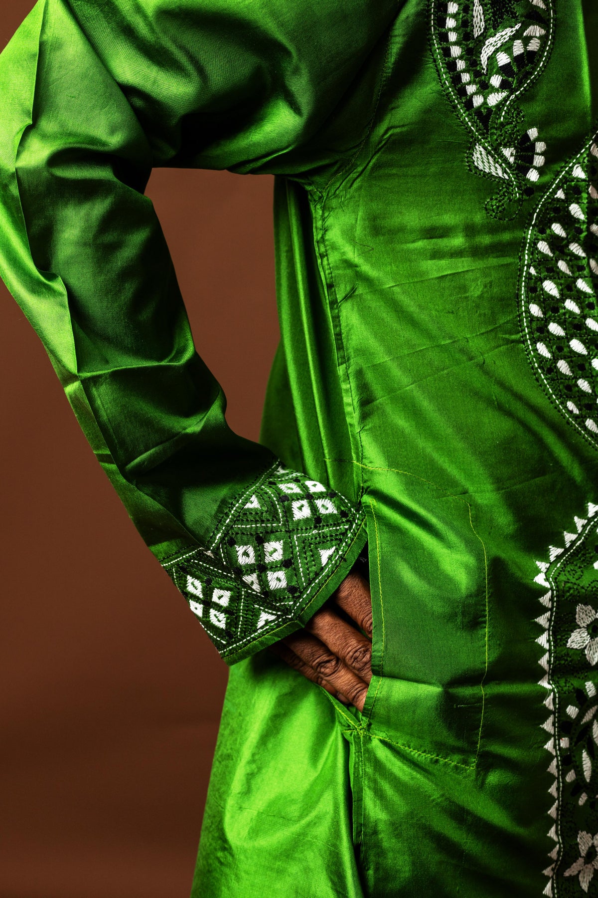 Bangalore Silk Kantha Kurta