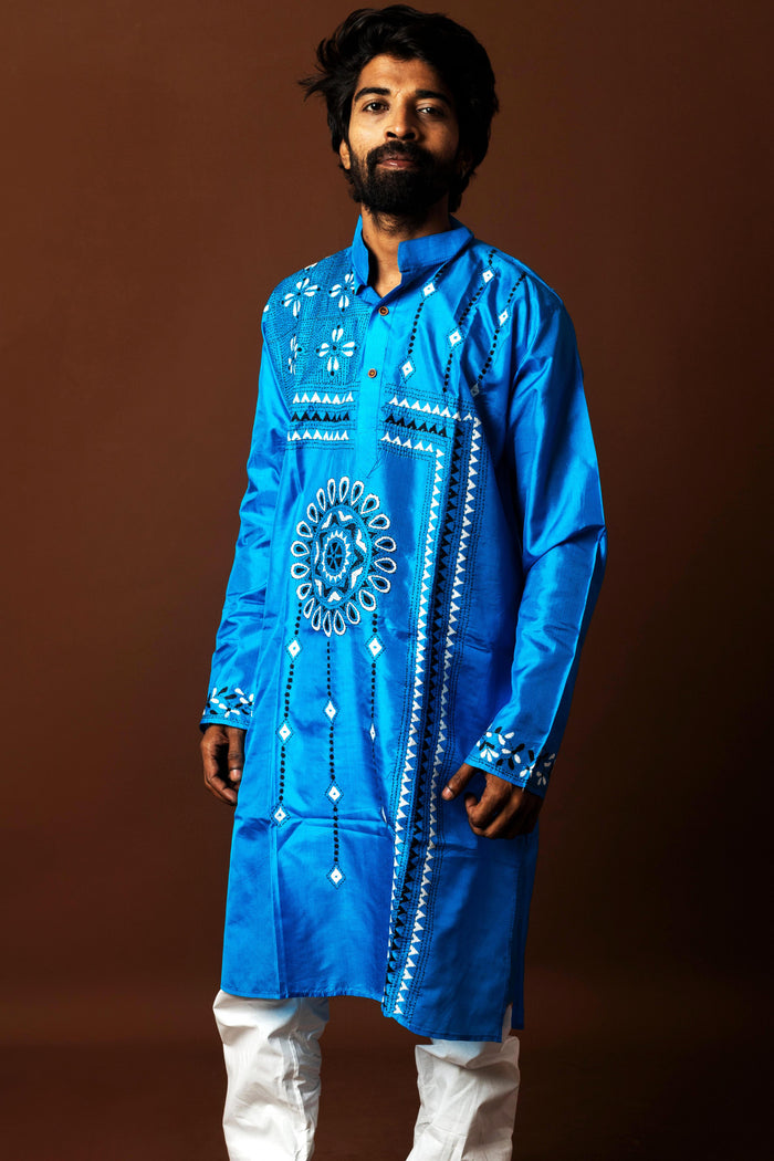 Bangalore Silk Kantha Kurta