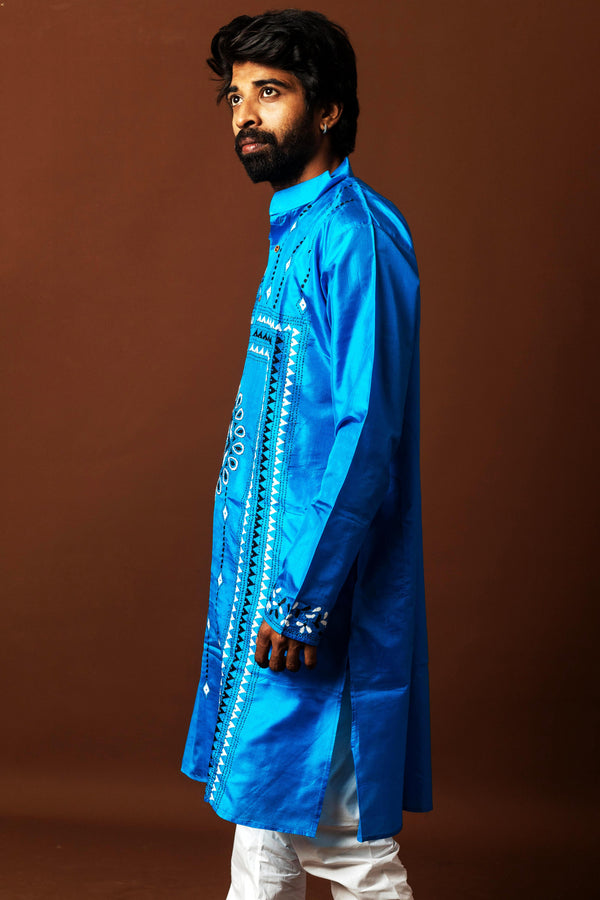 Bangalore Silk Kantha Kurta