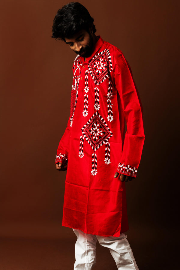 Bangalore Silk Kantha Kurta