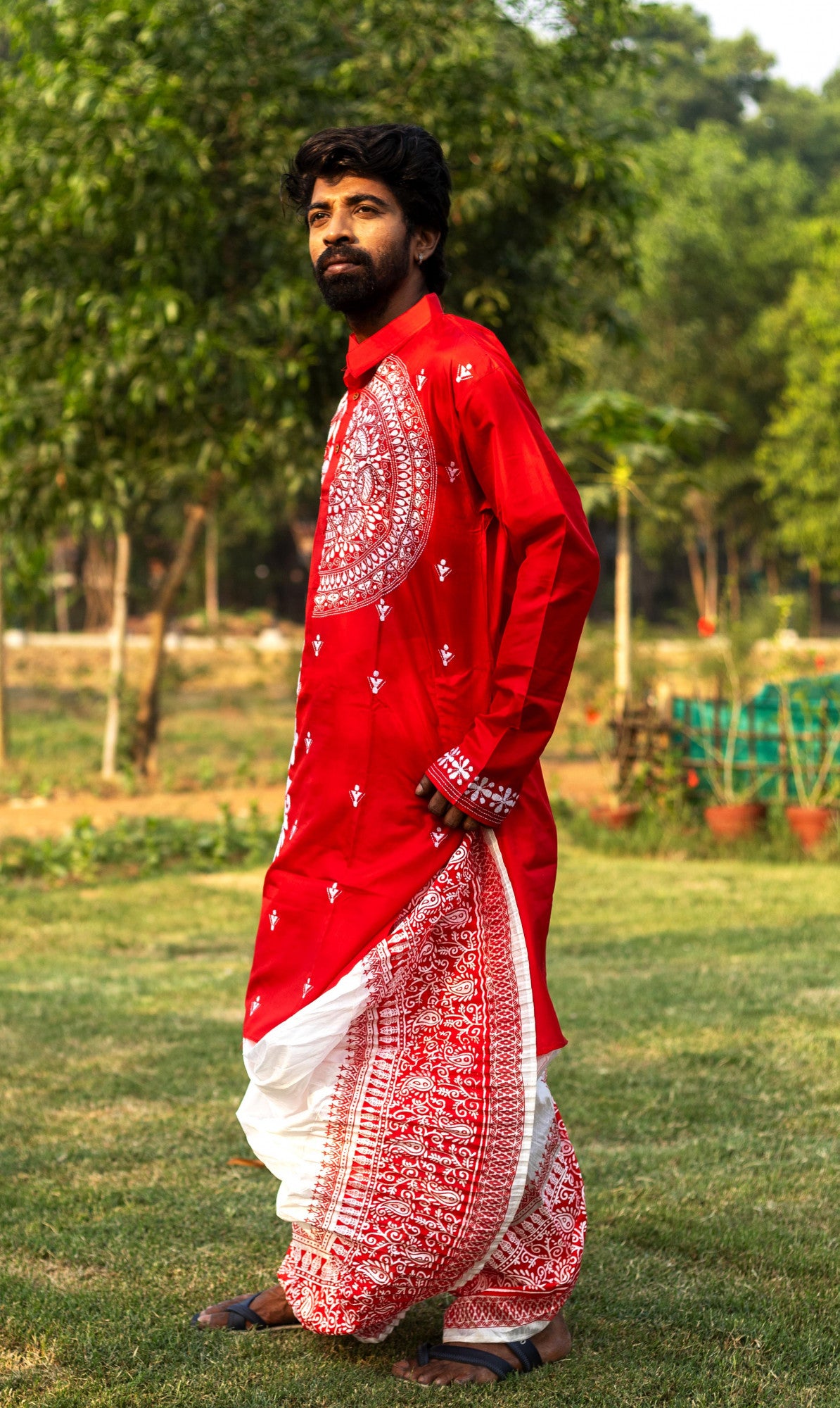Bangalore Silk Kantha Kurta