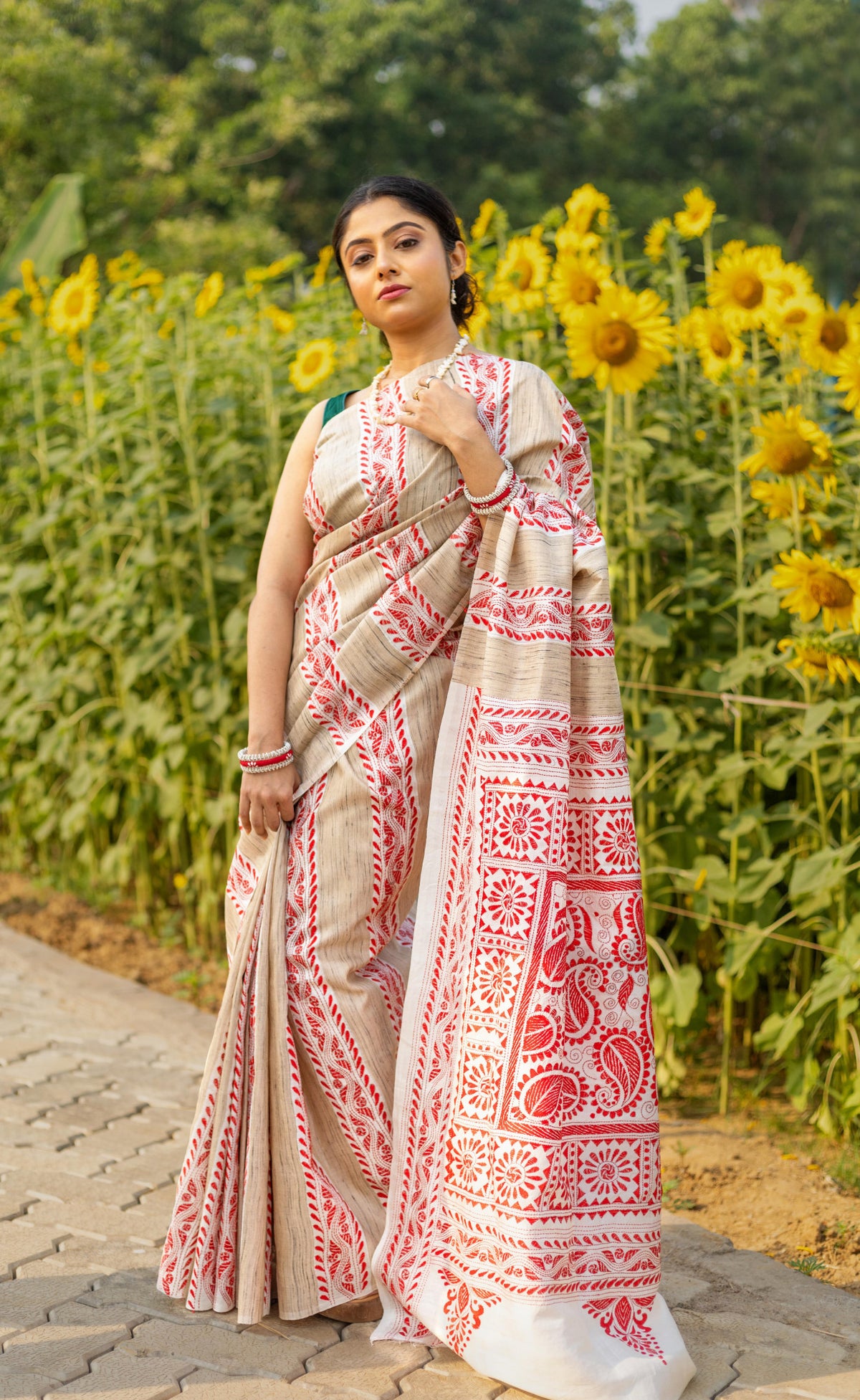 Silk Kantha Saree