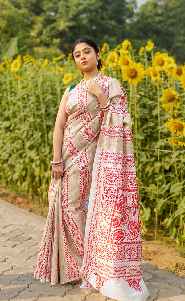 Silk Kantha Saree