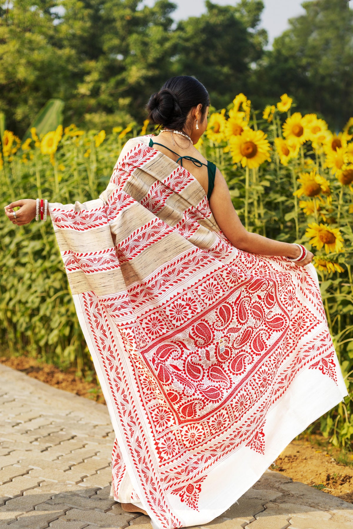 Silk Kantha Saree