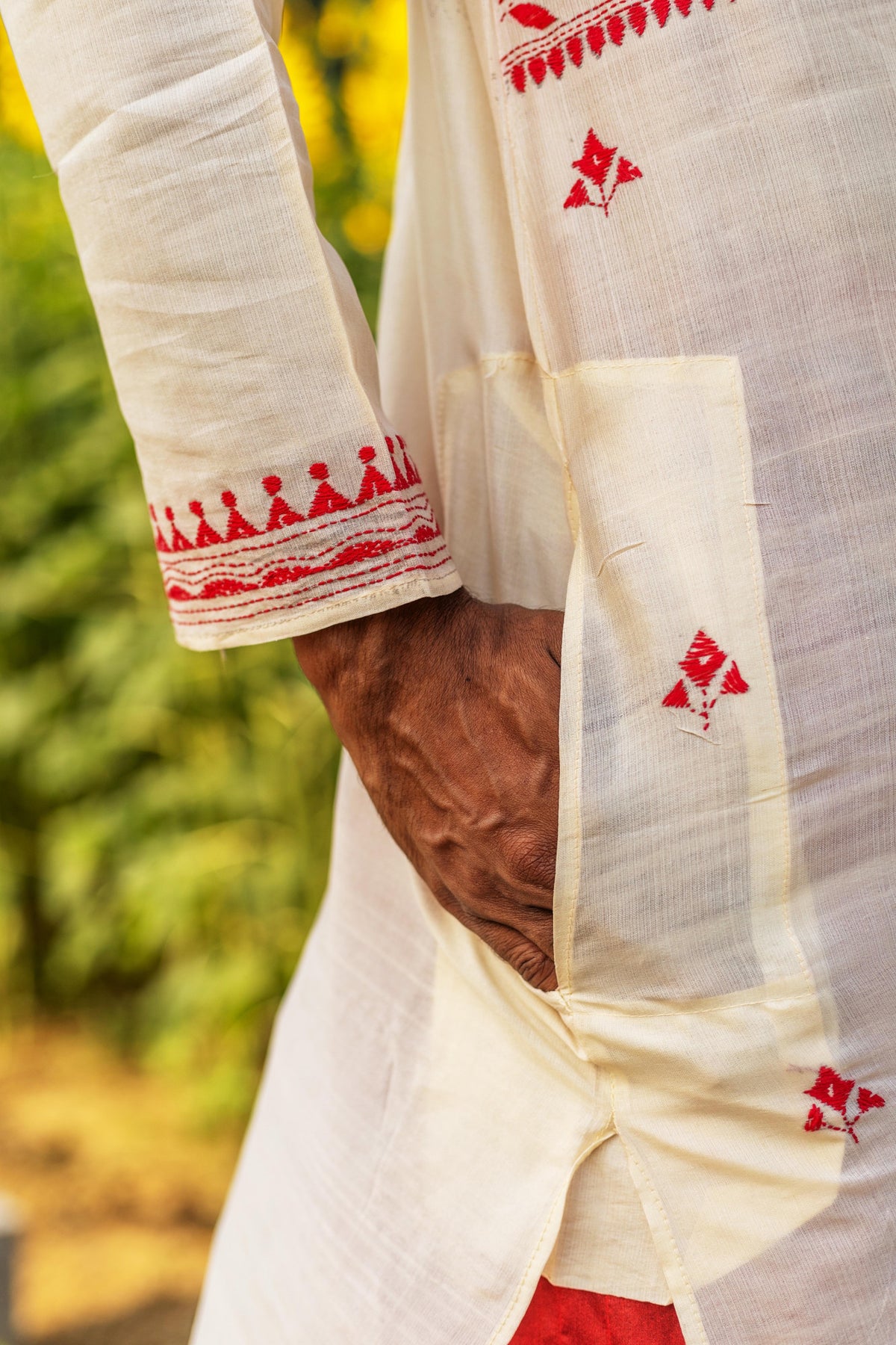 Tussar Silk Kantha Kurta