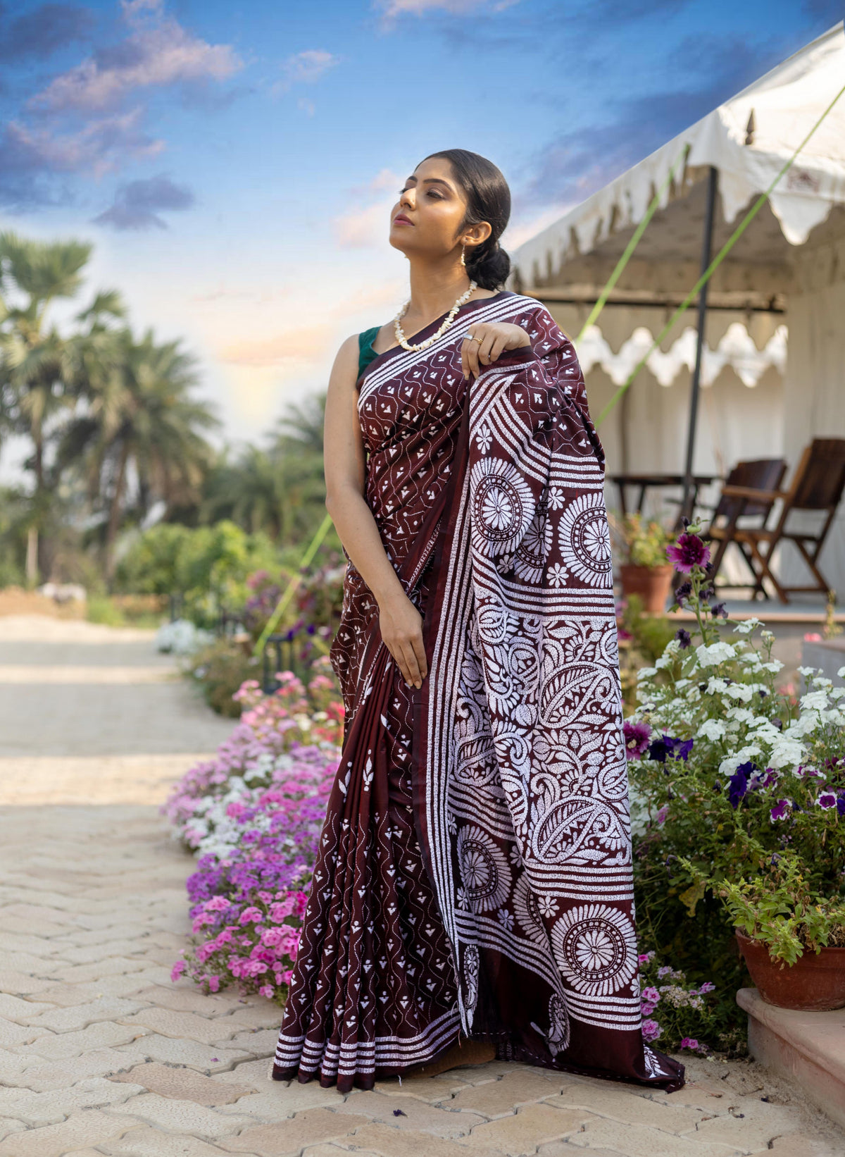 Blended Silk Kantha Saree