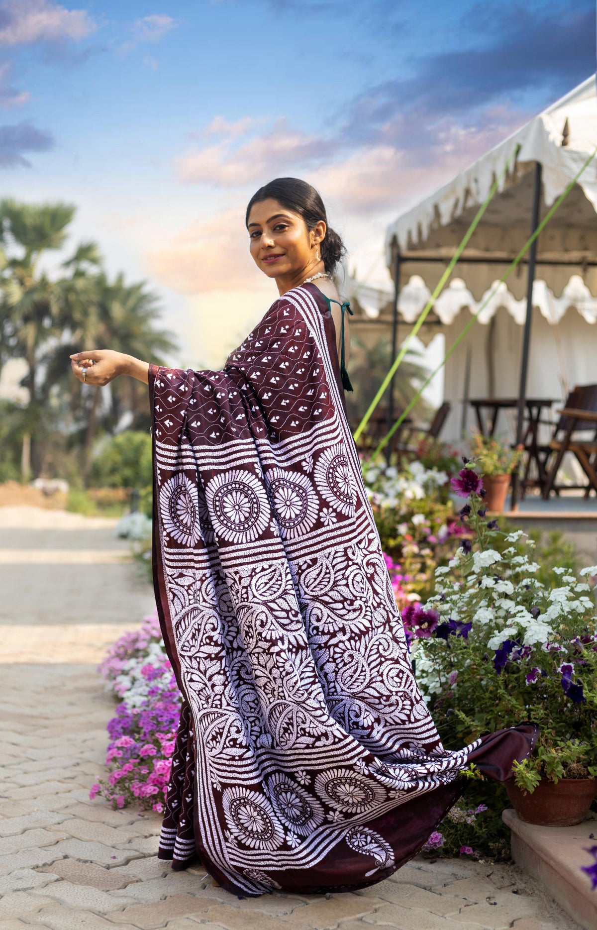 Blended Silk Kantha Saree