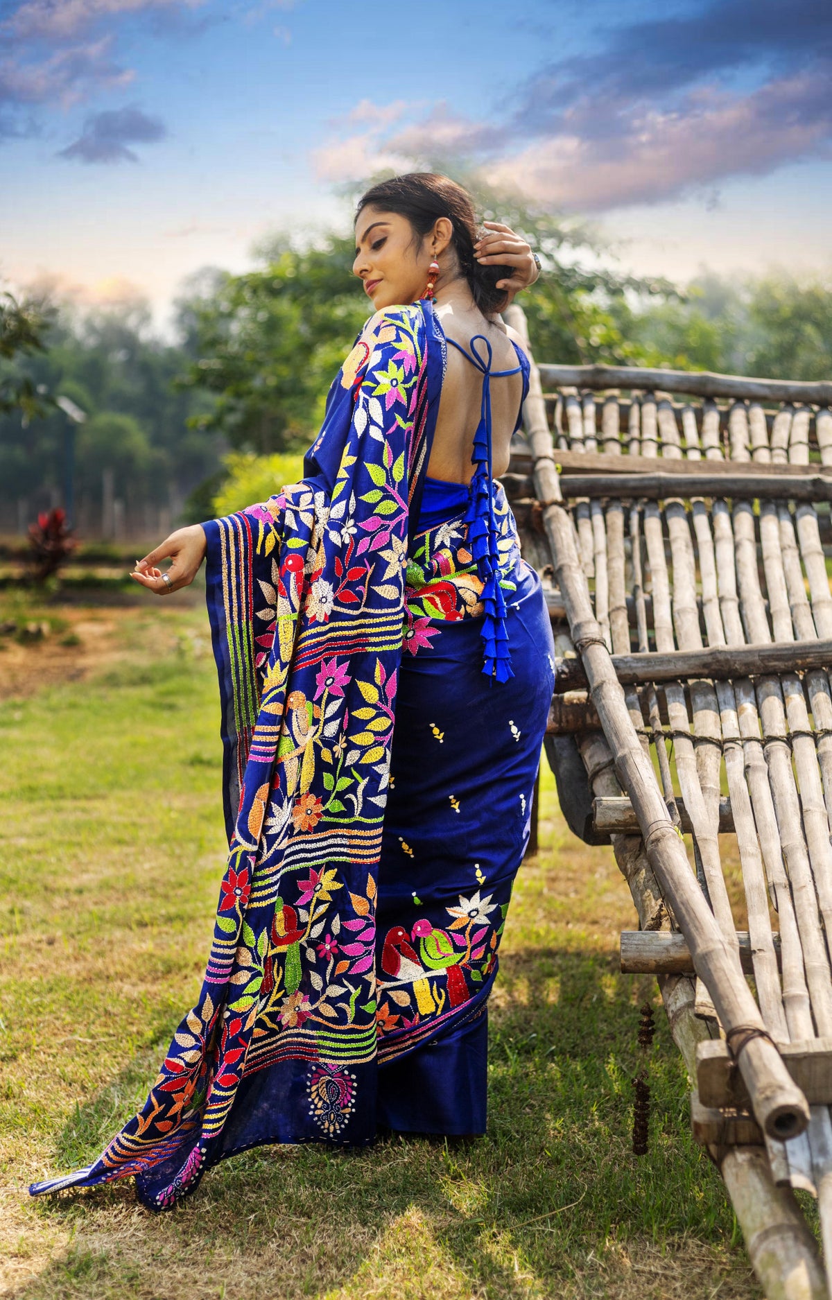 Blended Silk Kantha Saree