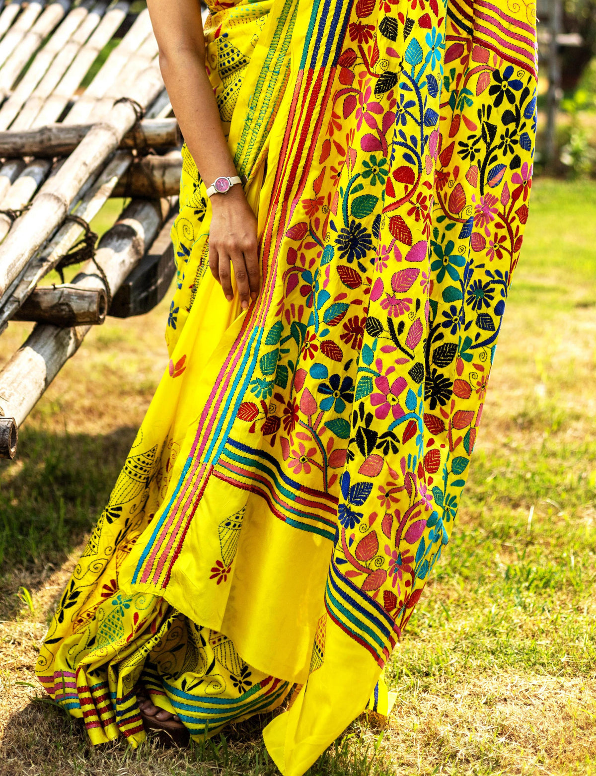 Blended Silk Kantha Saree
