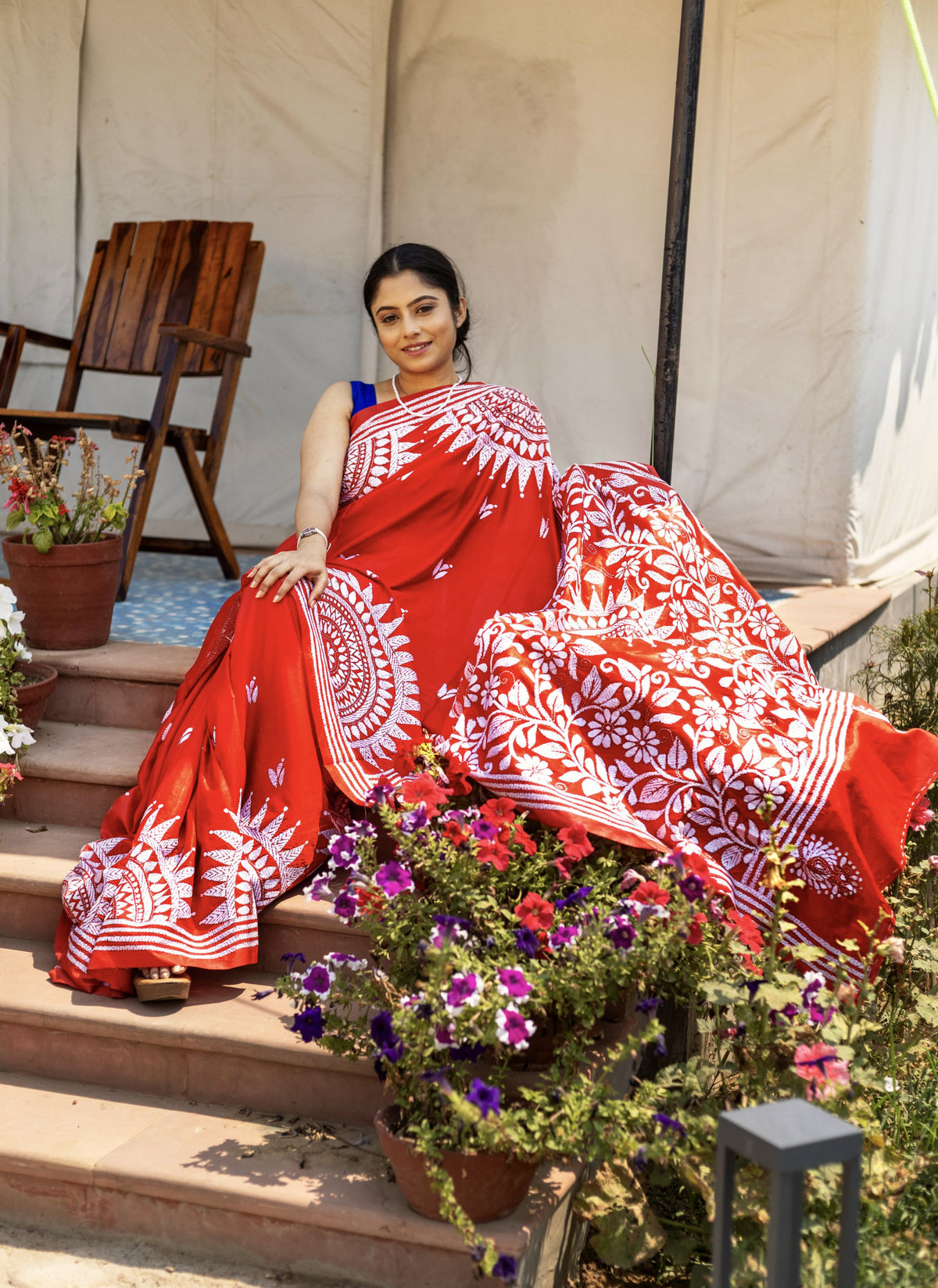Blended Silk Kantha Saree