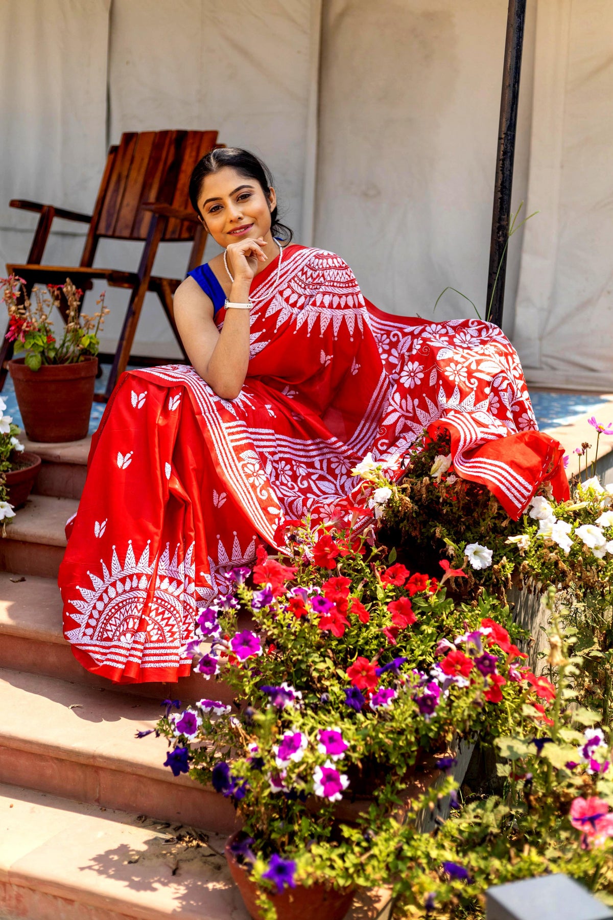 Blended Silk Kantha Saree