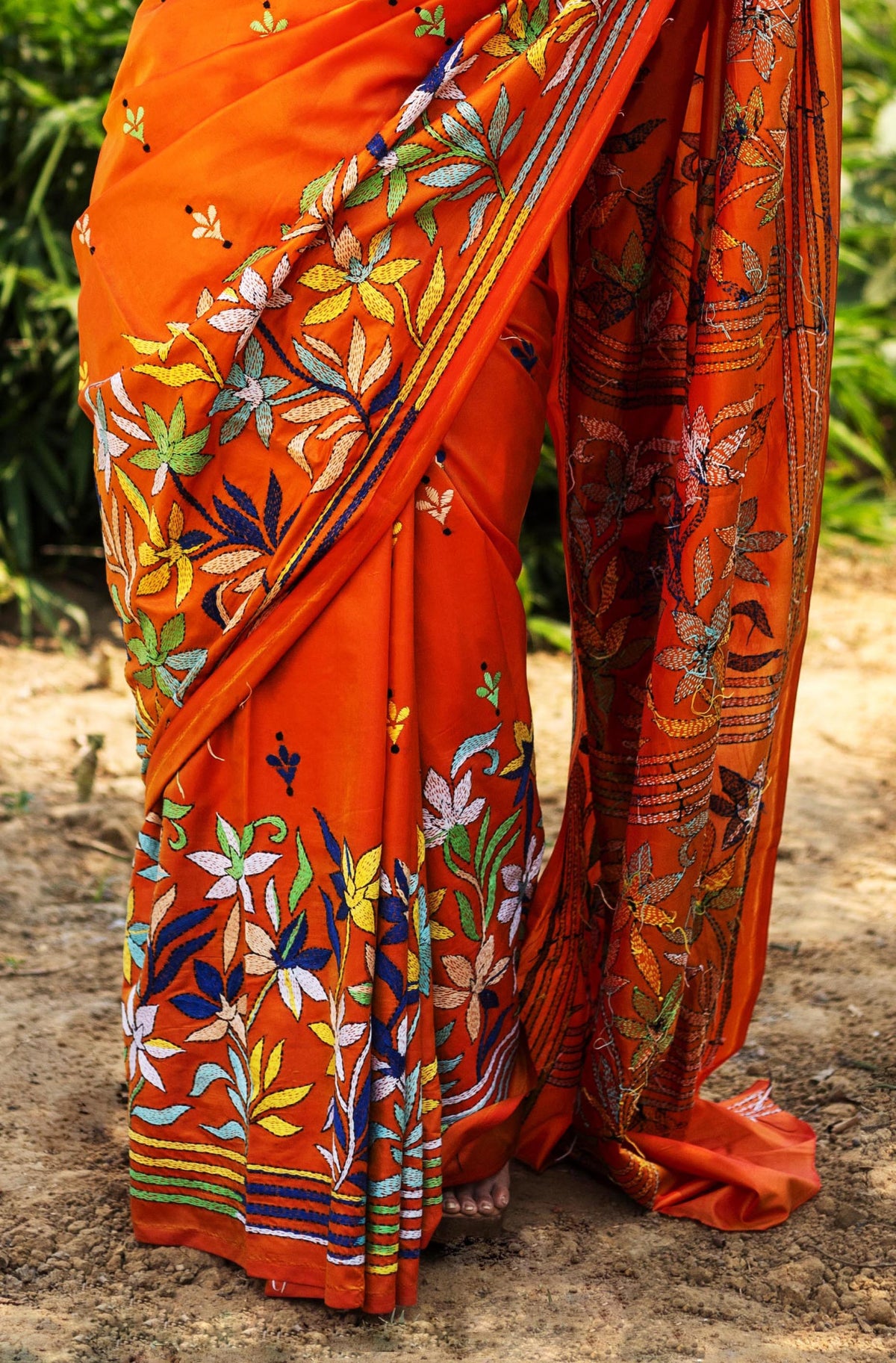 Blended Silk Kantha Saree