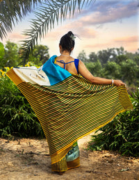 Silk Jalchuri Hand Print Saree