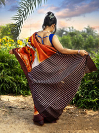 Silk Jalchuri Hand Print Saree