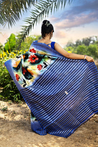 Silk Jalchuri Hand Print Saree