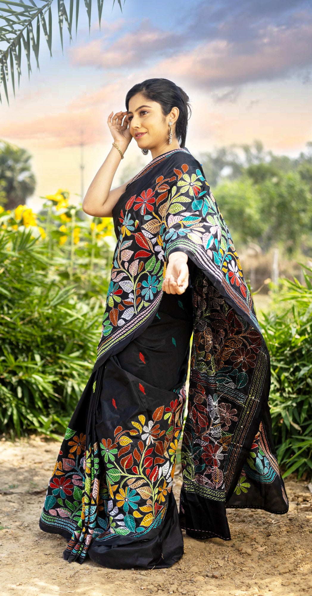 Blended Silk Kantha Saree