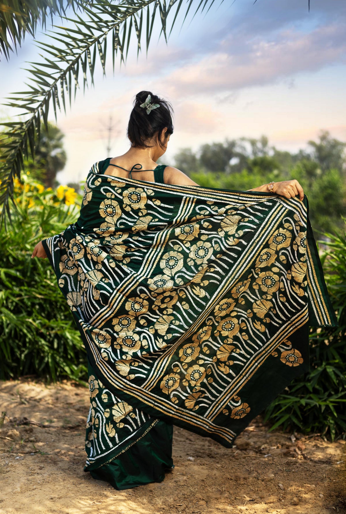 Blended Silk Kantha Saree