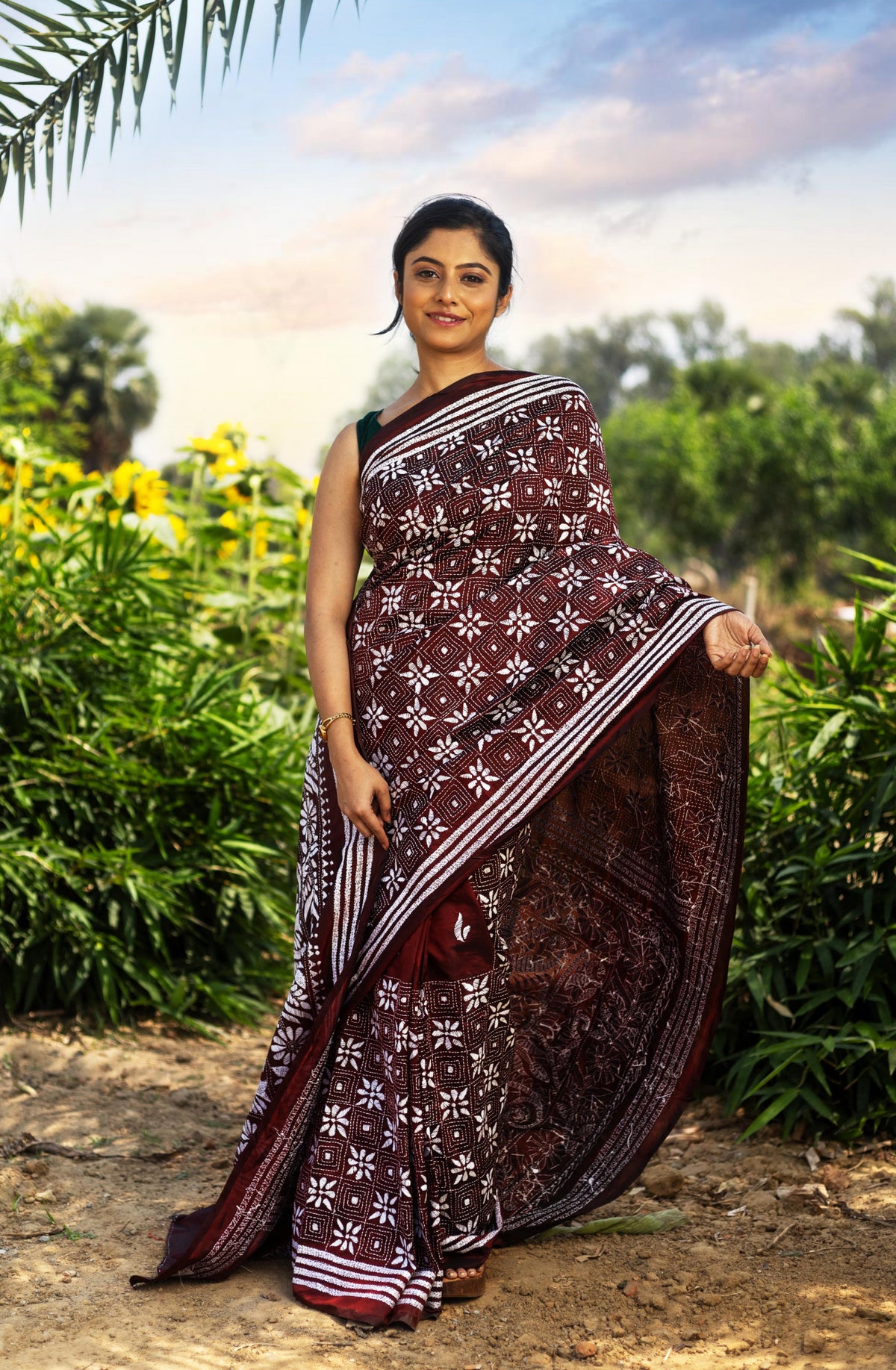 Blended Silk Kantha Saree