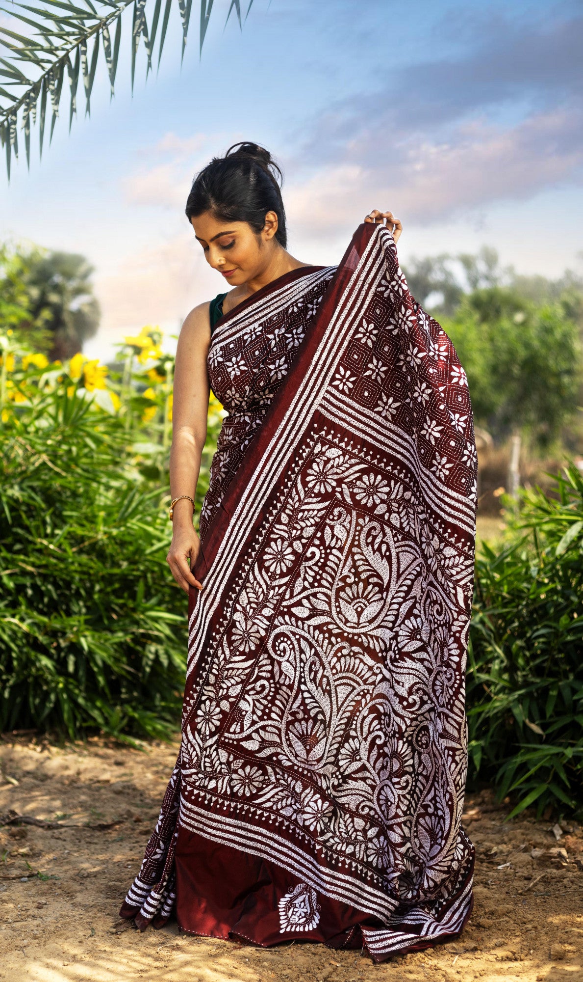 Blended Silk Kantha Saree