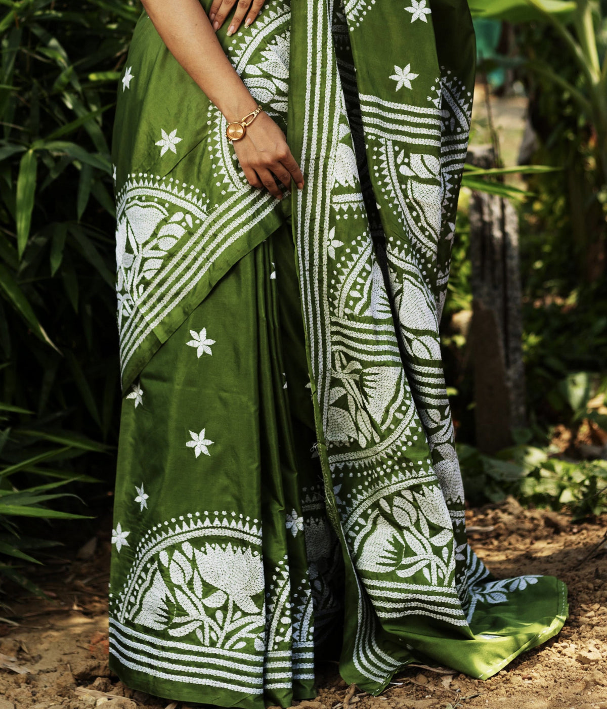 Blended Silk Kantha Saree