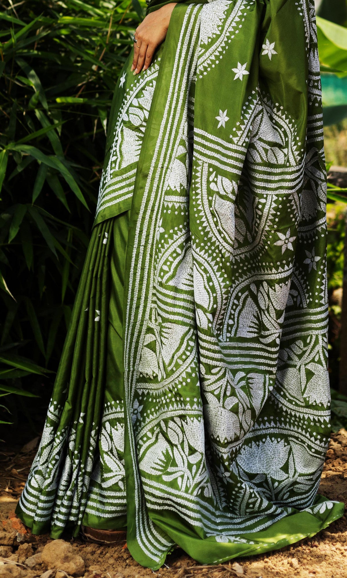 Blended Silk Kantha Saree