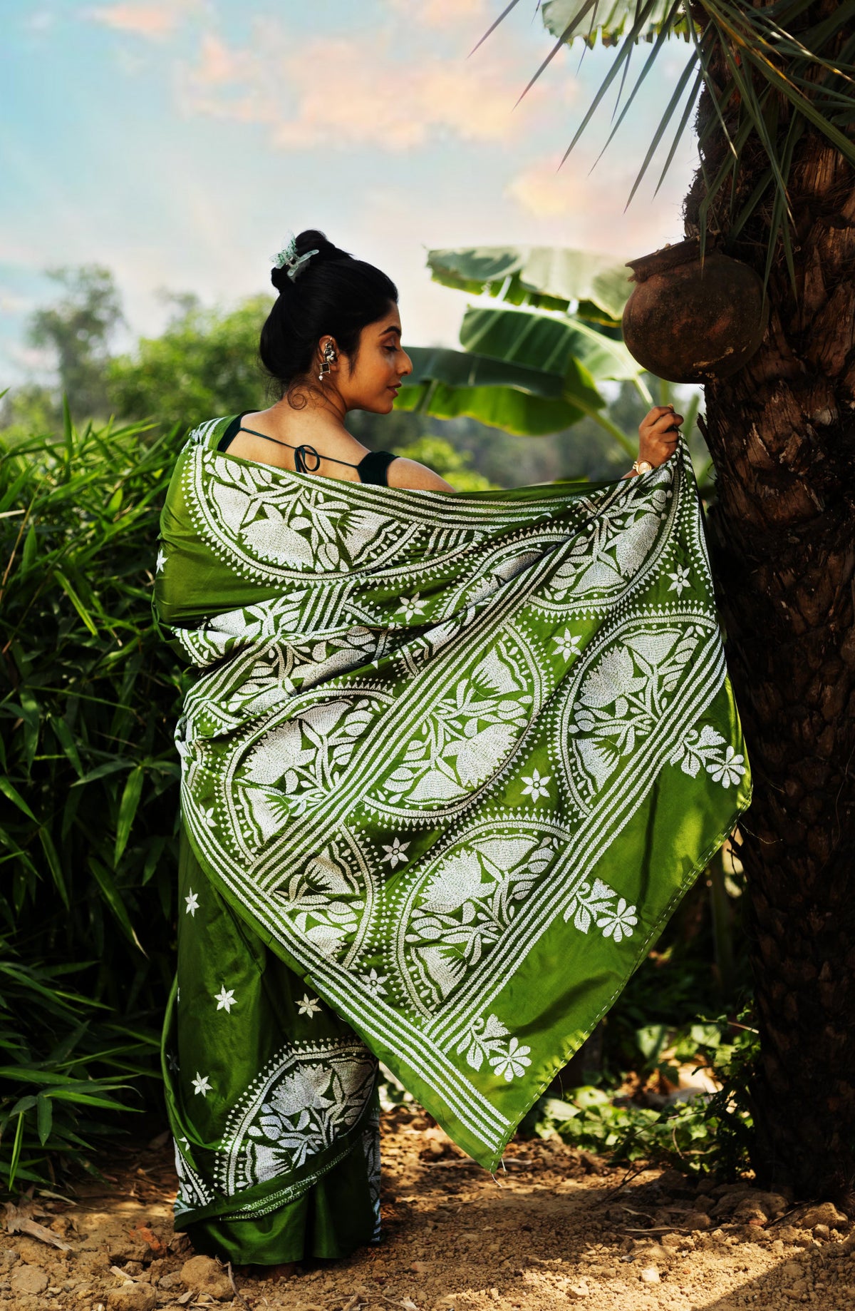 Blended Silk Kantha Saree