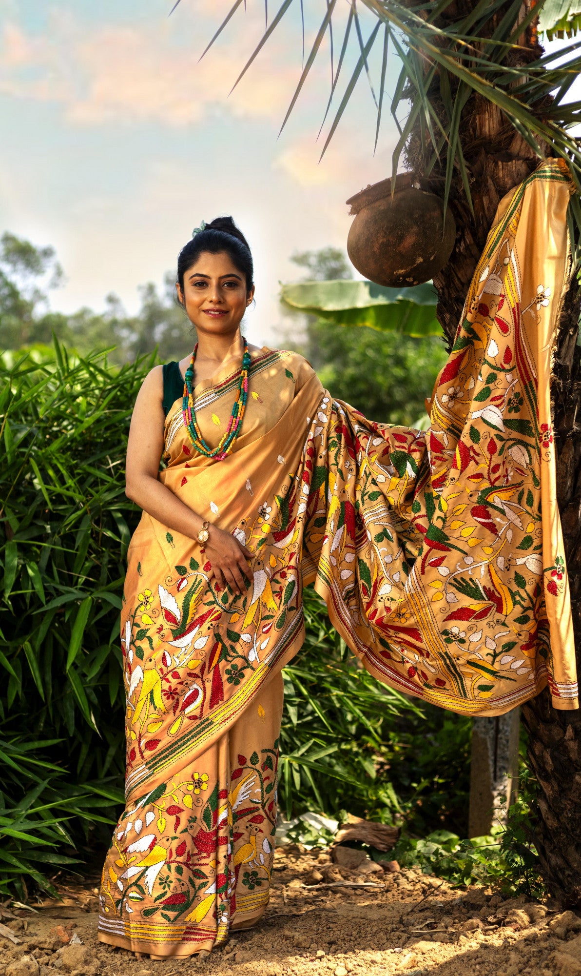 Blended Silk Kantha Saree