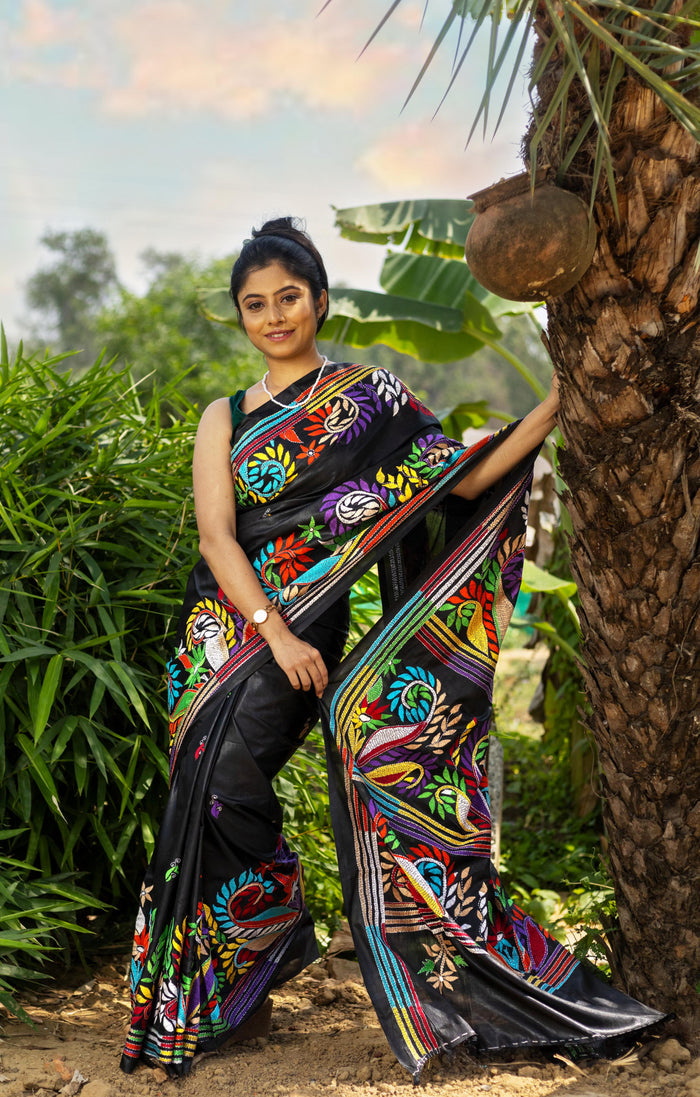 Blended Silk Kantha Saree